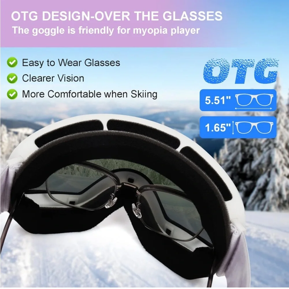 Anti-fog Snowboard Ski Goggles Women